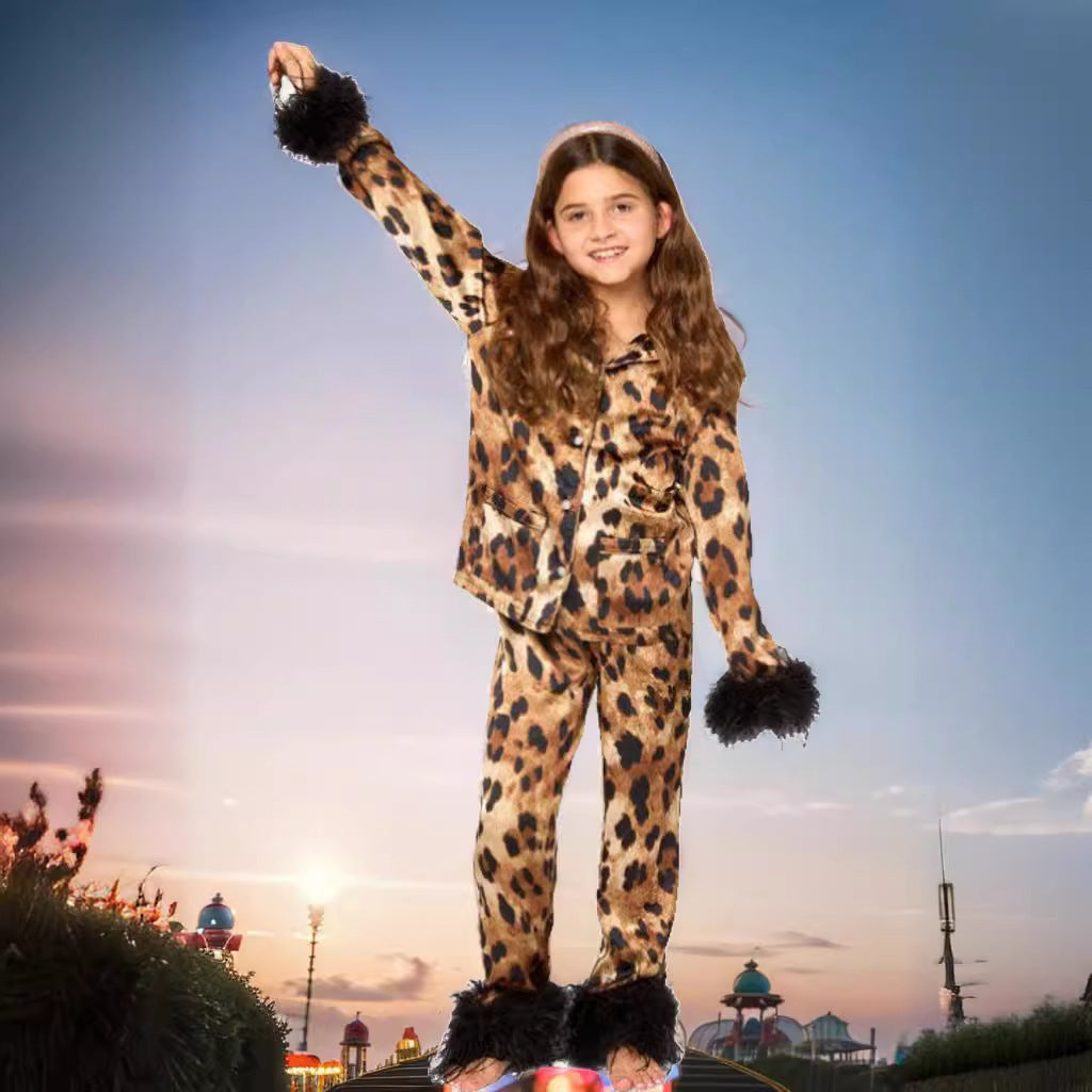 European And American Christmas Pajamas Suit Printed Homewear Children