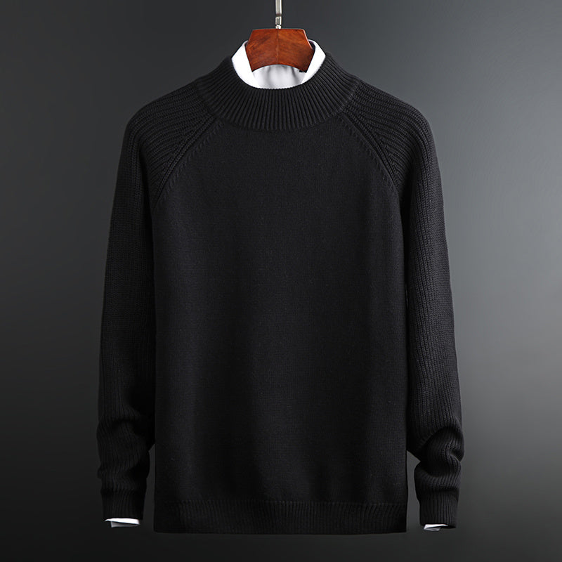 Fashion Sweater Men Thick Round Neck Slim Casual