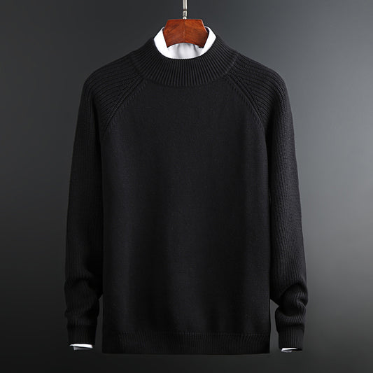 Fashion Sweater Men Thick Round Neck Slim Casual