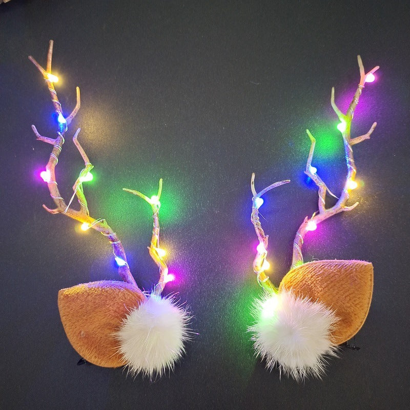 New Luminous Deer Horn Hair Band Christmas Headwear