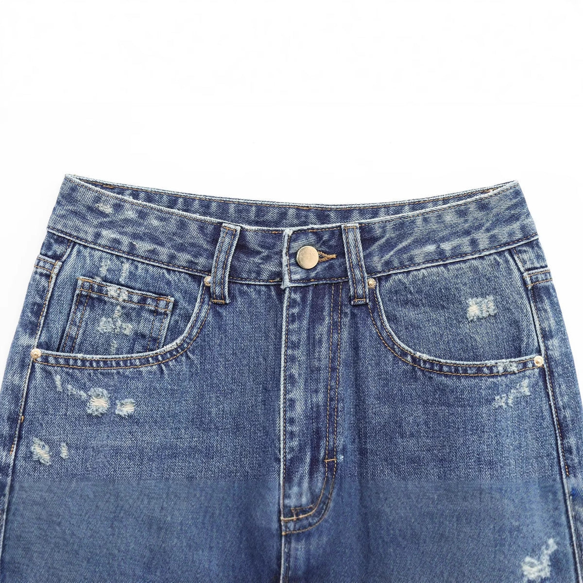 Women's European And American Style Animal Print Wide Leg Jeans