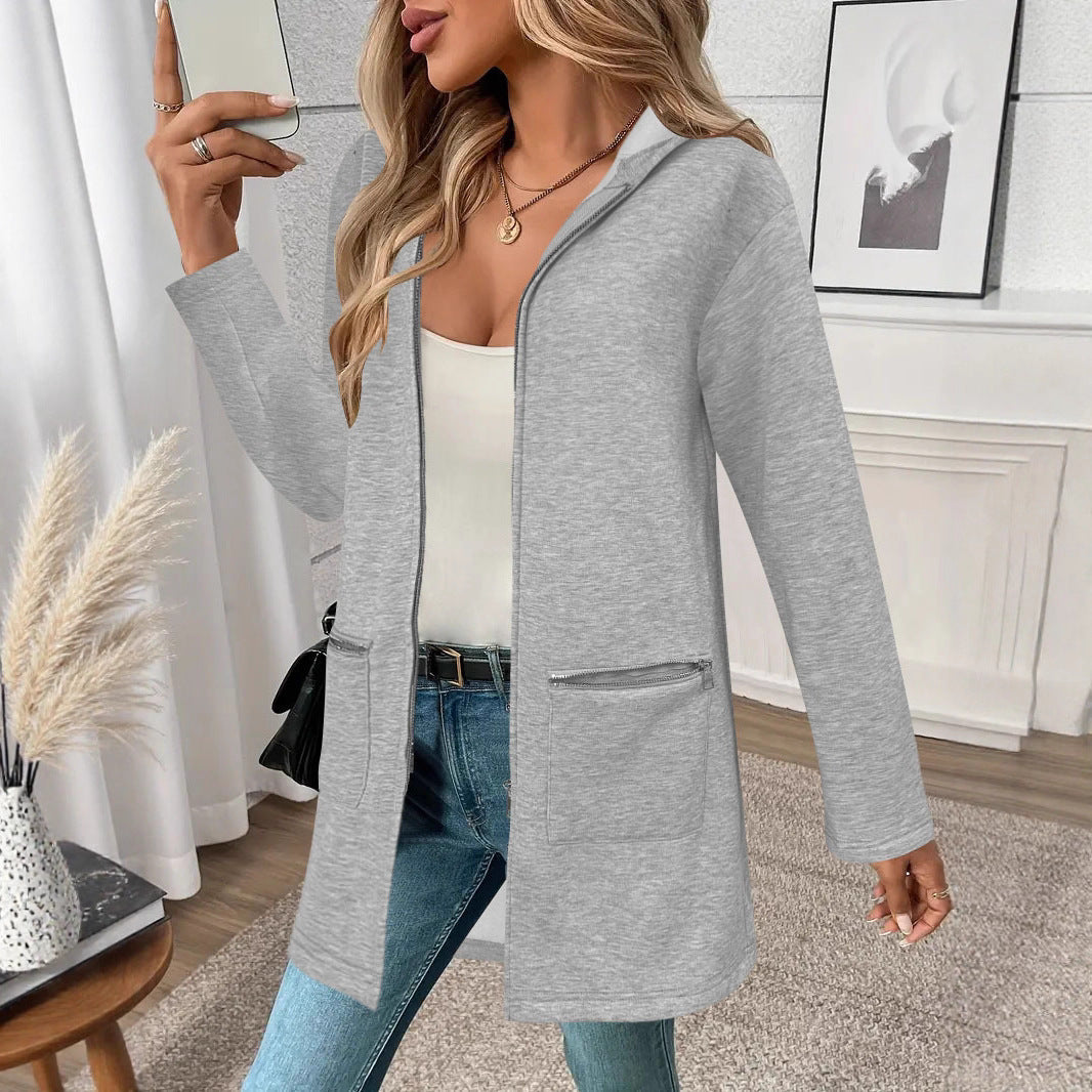 Loose Fashion Casual Mid-length Cardigan Coat For Women