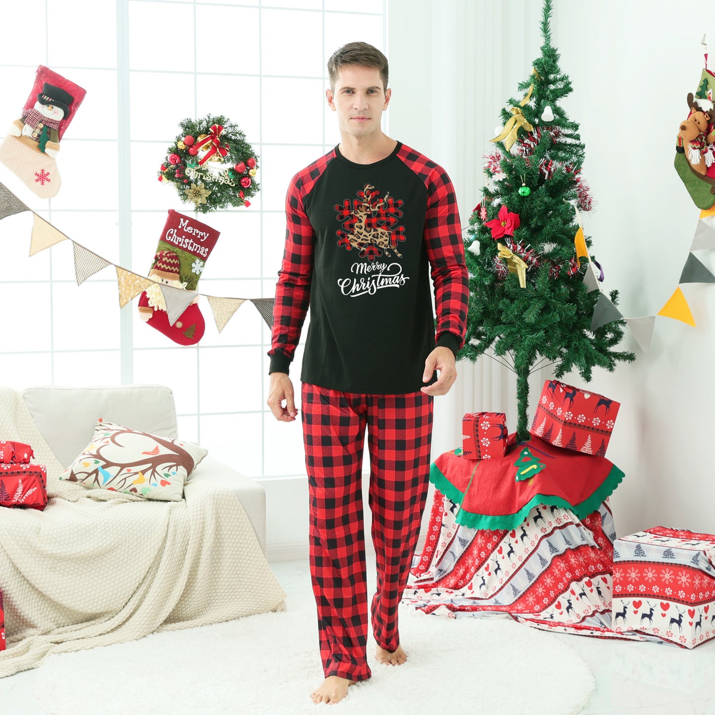 Christmas Parent-child Homewear Clothes Pajamas Suit