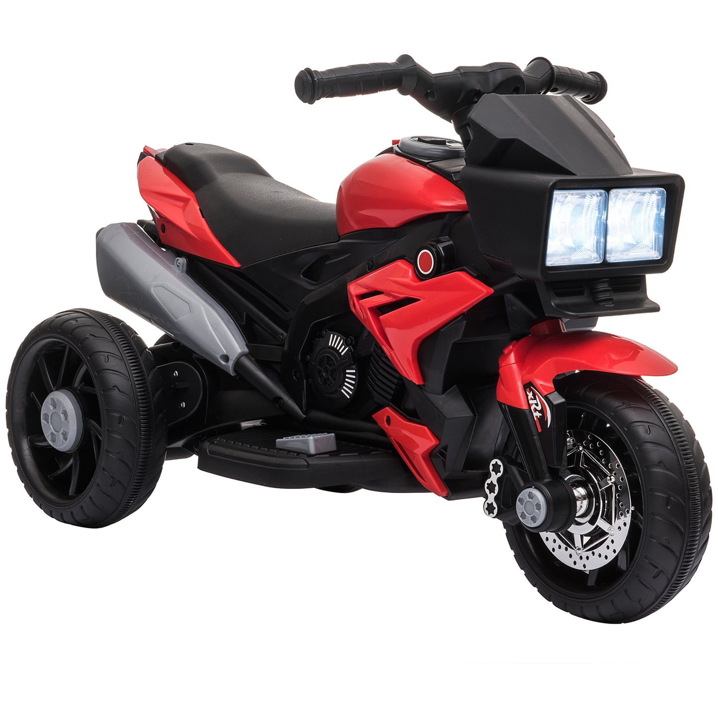 Red 6V Kids Electric Motorcycle Ride-On Dirt Bike Toy With Music Horn Headlights